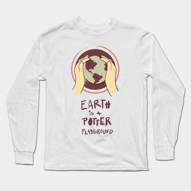 Pottery artist playground Long Sleeve T-Shirt by Teequeque